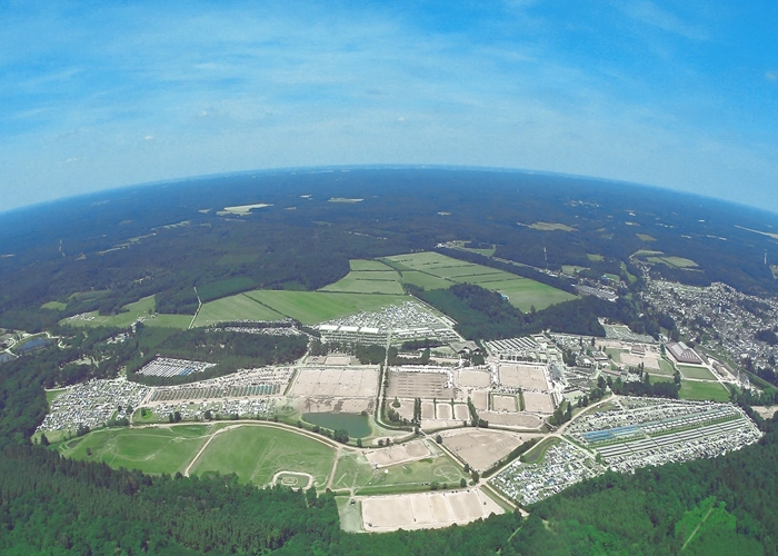 Vue aérienne du Parc Équestre Fédéral