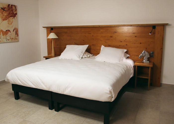 Vue chambre lit double